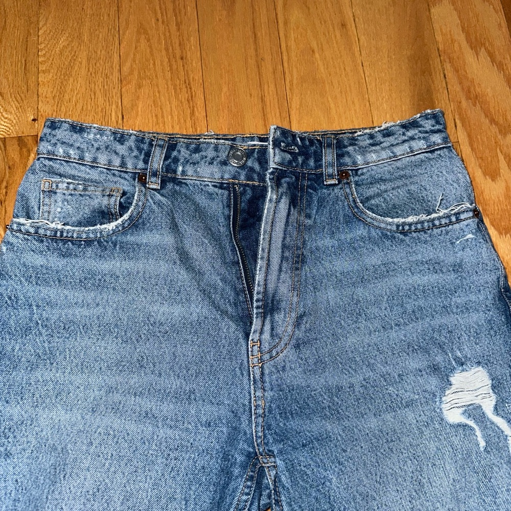 Zara denim jeans medium wash boyfriend mom style HighWaisted - Picture 6 of 6